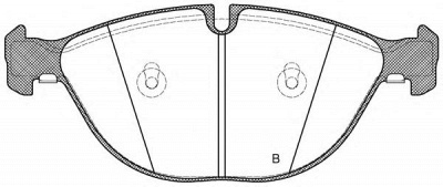 OPEN PARTS bpa129800 -  Комплект тормозных колодок, дисковый тормоз